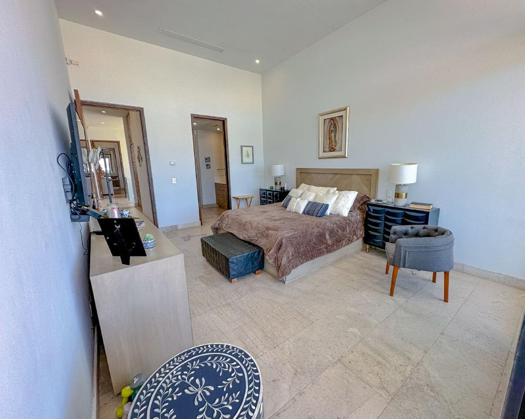 Dos casas en una vista marina