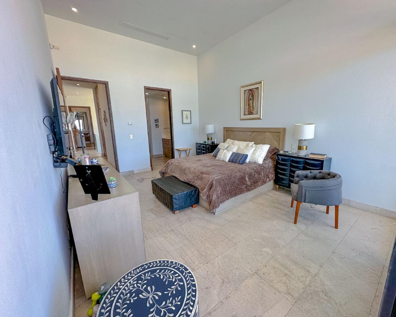 Dos casas en una vista marina